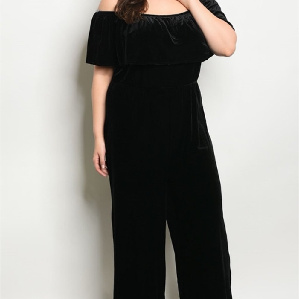 Beautiful Black Velvet Jumpsuit